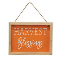 Harvest Blessings Sign w Jute Hanger - The Fox Decor