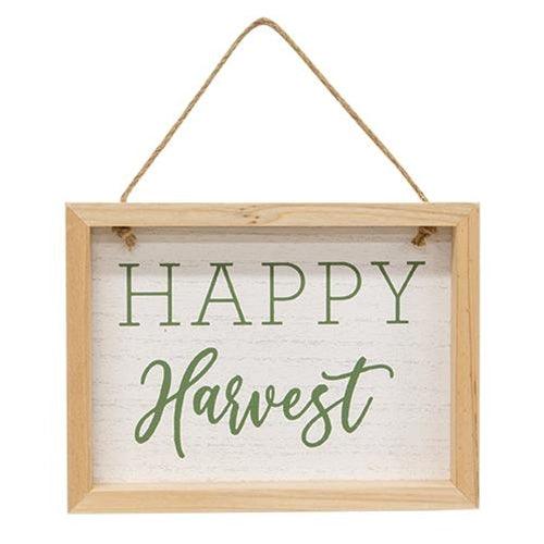 Happy Harvest Sign w Jute Hanger - The Fox Decor