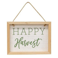 Happy Harvest Sign w Jute Hanger - The Fox Decor