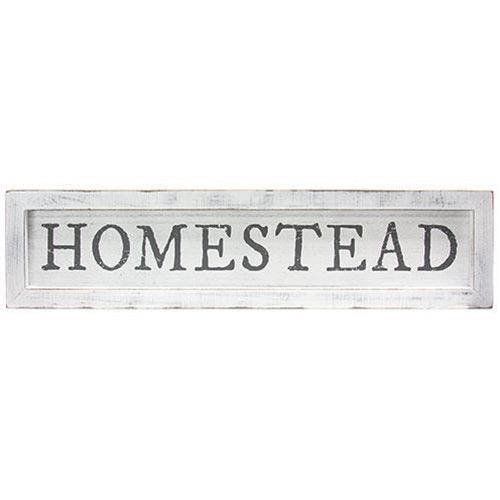 Homestead White Framed Sign - The Fox Decor