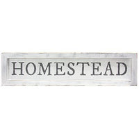 Homestead White Framed Sign - The Fox Decor