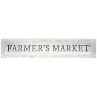 Farmer's Market White Framed Sign - The Fox Decor