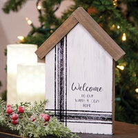 Thumbnail for Welcome To Our Warm & Cozy Home Wooden House Sitter - The Fox Decor
