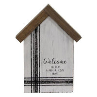 Thumbnail for Welcome To Our Warm & Cozy Home Wooden House Sitter - The Fox Decor