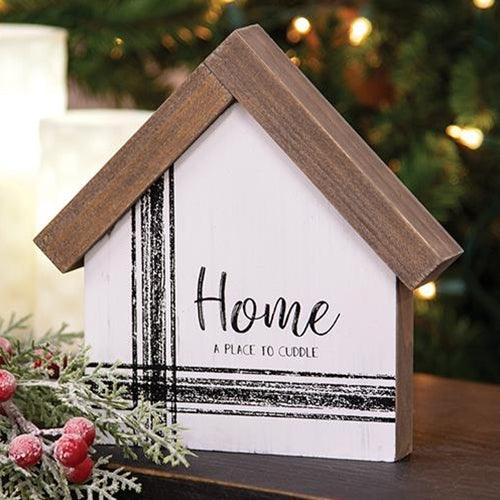 A Place to Cuddle Wooden House Sitter - The Fox Decor