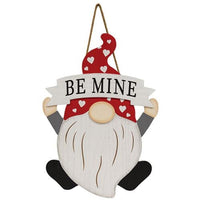 Thumbnail for Be Mine Gnome Hanging Wood Sign