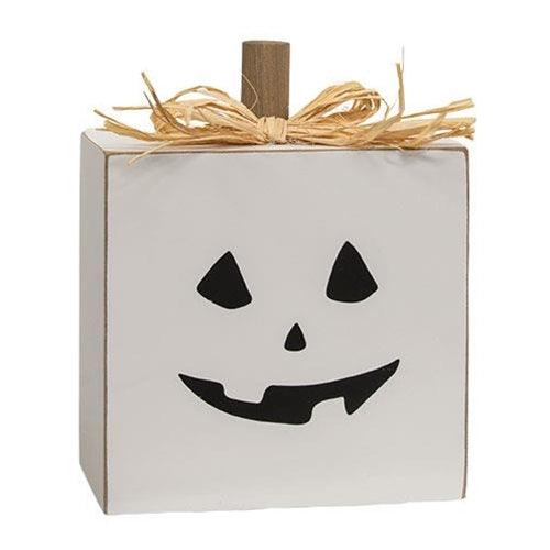 3 Set Jack O Lantern Pumpkin Wood Stack - The Fox Decor