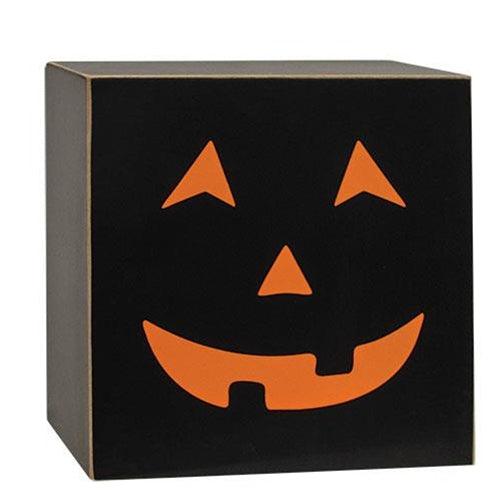 3 Set Jack O Lantern Pumpkin Wood Stack - The Fox Decor