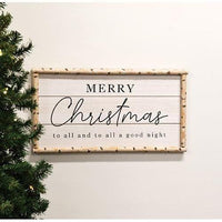 Merry Christmas To All Woodland Birch Wood Sign - The Fox Decor