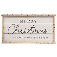 Merry Christmas To All Woodland Birch Wood Sign - The Fox Decor