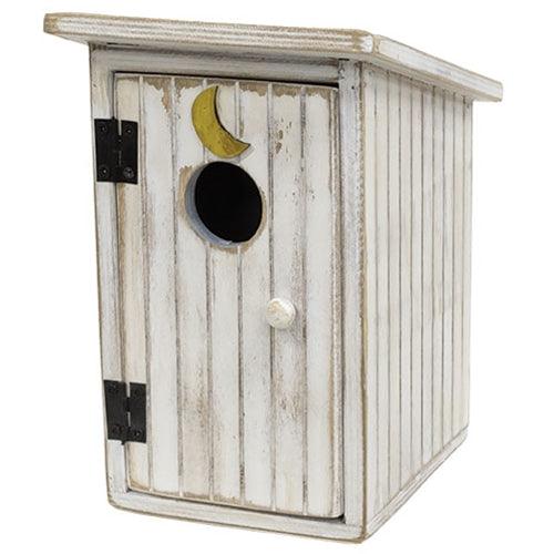 Outhouse Wooden Sitter White - The Fox Decor