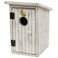 Outhouse Wooden Sitter White - The Fox Decor