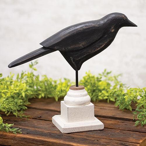 Wooden Crow Pedestal Large - The Fox Decor
