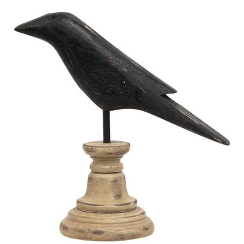 Wooden Crow Pedestal Small - The Fox Decor