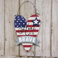 Thumbnail for Home of the Brave Heart Wooden Hanger