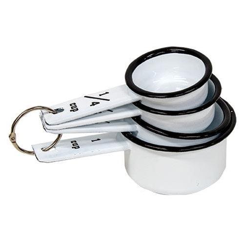 Black Rim Enamel Measuring Cups - The Fox Decor