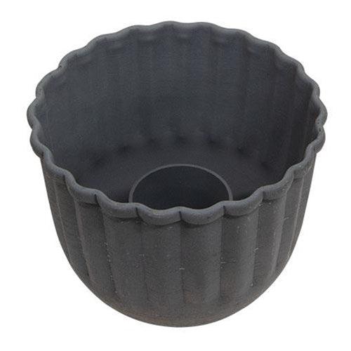 Graywashed Metal Fluted Candle Cup - The Fox Decor