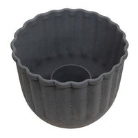 Graywashed Metal Fluted Candle Cup - The Fox Decor