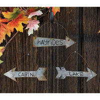 Thumbnail for Rustic Cabin Arrow Ornaments 3 asstd - The Fox Decor