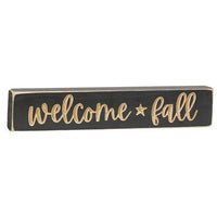 Welcome Fall Engraved Block 9 - The Fox Decor