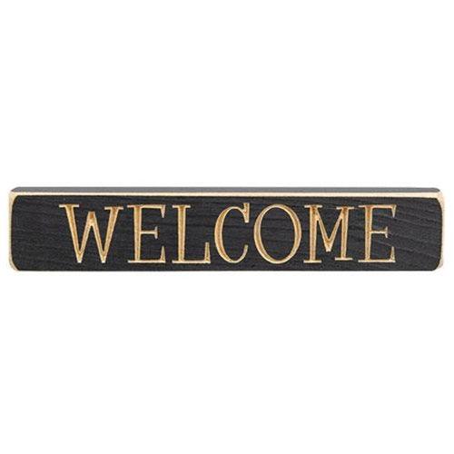 WELCOME Engraved Block 9 - The Fox Decor