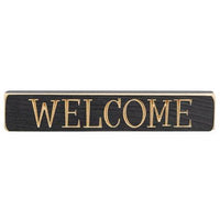 WELCOME Engraved Block 9 - The Fox Decor