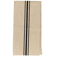 Cream & Black Grain Sack Long Runner - The Fox Decor