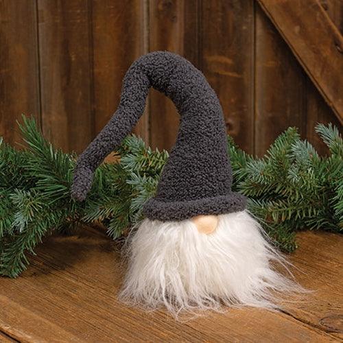 Large Plush Santa Gnome w Gray Hat - The Fox Decor