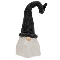 Large Plush Santa Gnome w Gray Hat - The Fox Decor