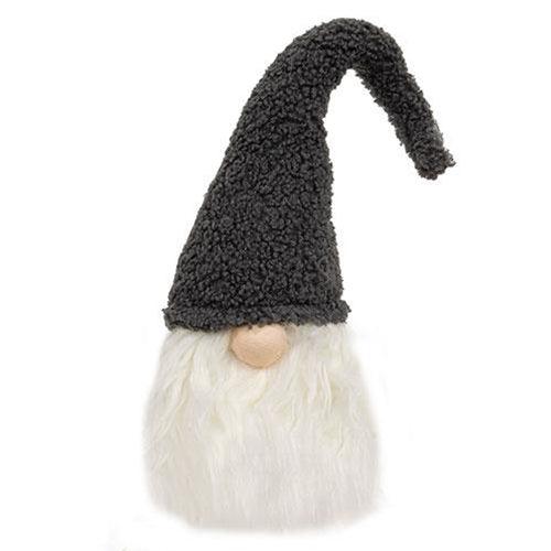 Plush Grey Hat Santa Gnome Bottle Topper - The Fox Decor
