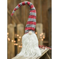 Thumbnail for Red Gray Plaid Gnome Ornament