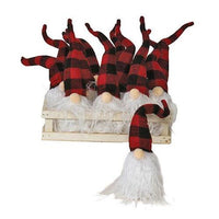 Red & Black Buffalo Check Santa Gnome Ornament - The Fox Decor