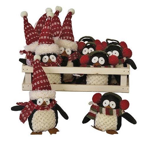 Plush Penguin Ornament 2 Asstd - The Fox Decor