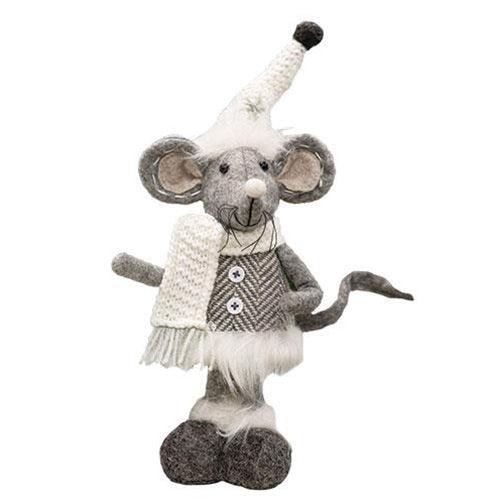 Standing Plush Gray Mouse - The Fox Decor