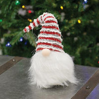 Thumbnail for Plush Santa Gnome w Striped Hat - The Fox Decor