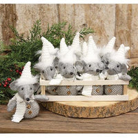 Plush Gray Mouse Ornament - The Fox Decor