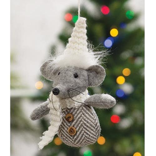 Plush Gray Mouse Ornament - The Fox Decor