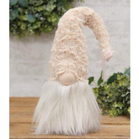 Fuzzy Cream Hat Gnome - The Fox Decor