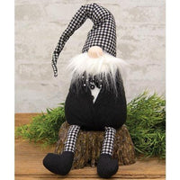 Black & White Buffalo Check Tuxedo Gnome - The Fox Decor