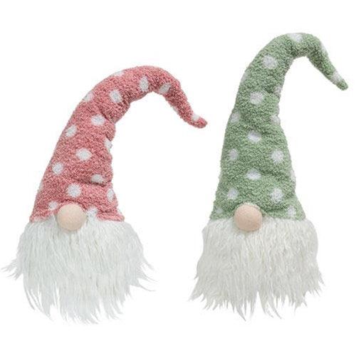 Fuzzy Polka Dot Gnome 2 Asstd - The Fox Decor