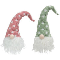 Fuzzy Polka Dot Gnome 2 Asstd - The Fox Decor