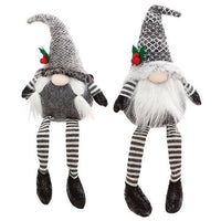 Sm Dangle Leg Mr or Mrs Santa Gnome 2 Asstd - The Fox Decor