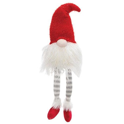 Dangle Leg Santa Gnome w LED Light