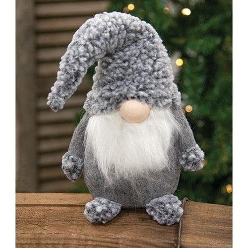 Sm Gray Hat Santa Gnome - The Fox Decor