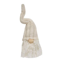 Bottle Topper Plush Cream Gnome w Ribbed Hat - The Fox Decor