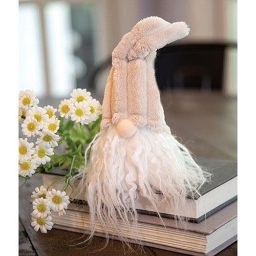 Sm Plush Beige Gnome w Ribbed Hat - The Fox Decor