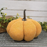 Orange Knit Pumpkin Large - The Fox Decor