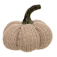 Tan Knit Pumpkin Small - The Fox Decor