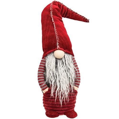 Tall Standing Red Sparkle Seam Gnome - The Fox Decor