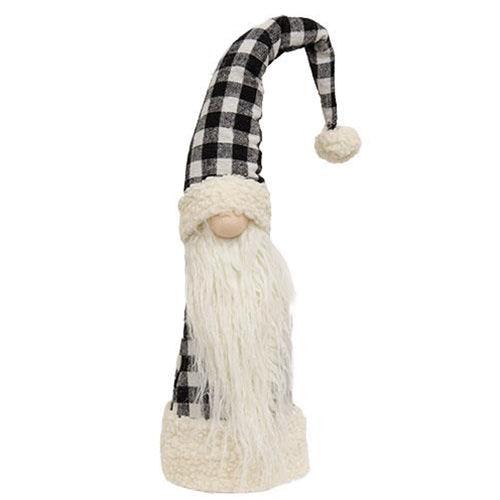 Black & White Buffalo Check Gnome Tree Topper - The Fox Decor